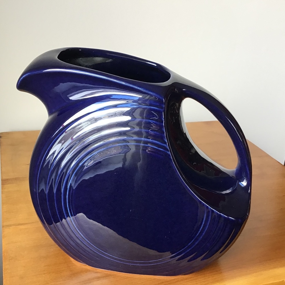 Fiestaware Disc Pitcher Vintage Blue Excellent Condition Fiesta